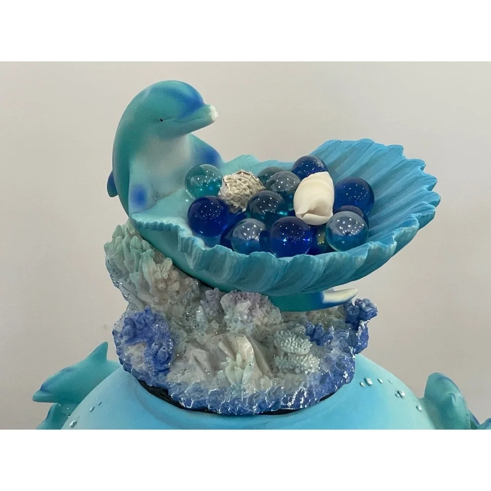 Dolphin Statue Water Shells Holder 3D dolphins 10